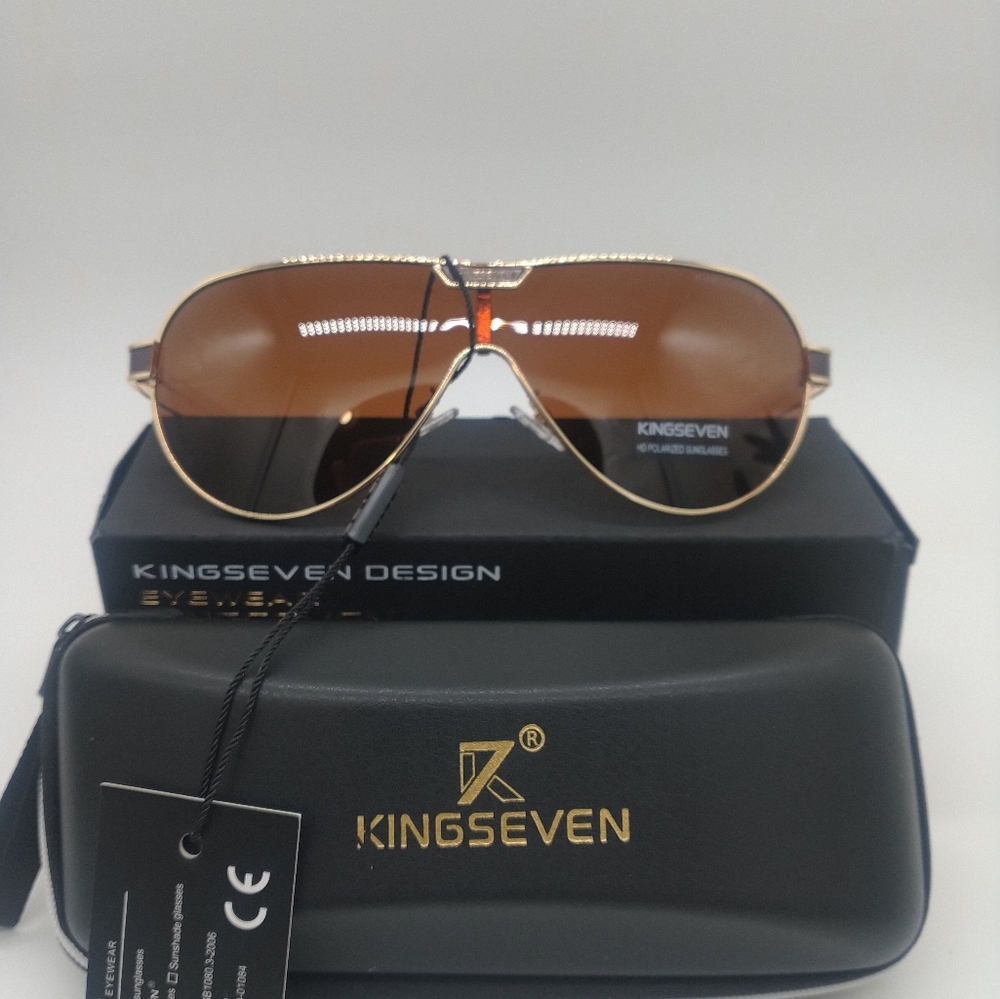 Unisex Kingseven Designer HD Polarized Oversized Sunglasses